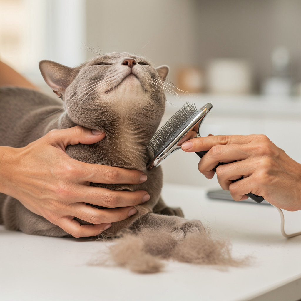 Omar's Grooming professional cat grooming service in Santa Barbara, focusing on gentle handling and stress-free care